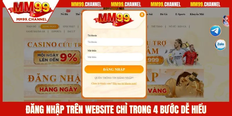 Đăng nhập trên website chỉ trong 4 bước dễ hiểu