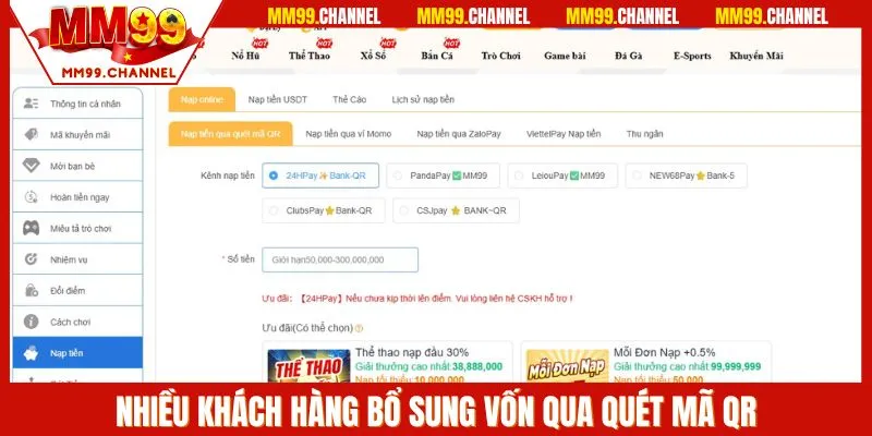 Nhiều khách hàng bổ sung vốn qua quét mã QR