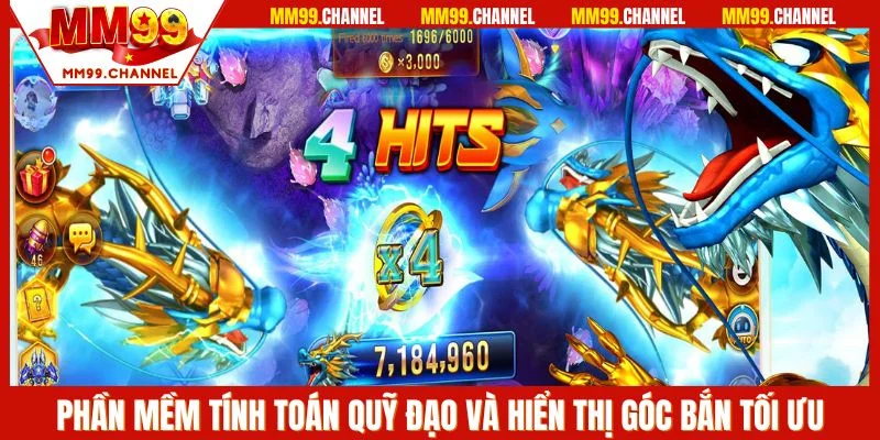 Phần mềm tính toán quỹ đạo và hiển thị góc bắn tối ưu trên màn hình